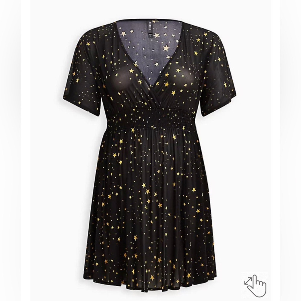 Torrid Star Cluster Mesh Dress Size 3